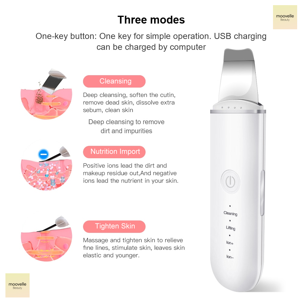 Ultrasonic Skin Scrubber and Blackhead Remover 3.0